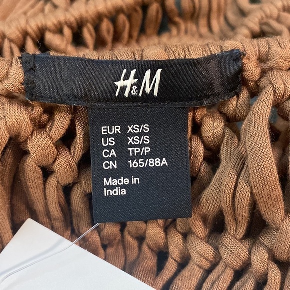 NWT H&M Brown Fringe Overlay Size XS/S - Picture 7 of 9